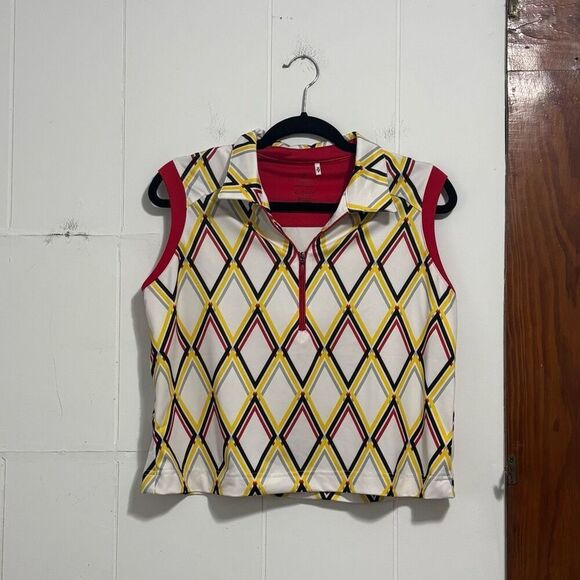 Lopez Desert Dry Cropped Golf Polo XL - Picture 1 of 4